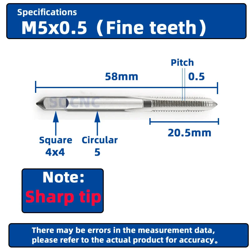 SIQICNC Rechtsgewindebohrer HSS Maschinenstecker Gewindebohrer Metrisches Gewindebohrer Bohrgewindewerkzeug M2 M3 M4 M6 M7 M8 M10 M12 M14 Handwerkzeuge