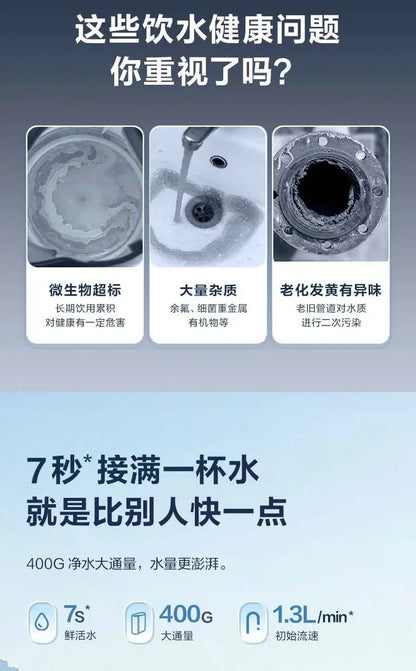 Supor reverse osmosis water purifier household direct drinking RO tap water filter kitchen water purifier genuine PR40.