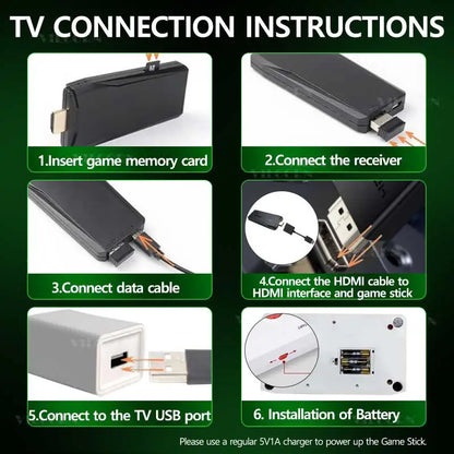 VILCORN M8 Game Stick 4K Arcade Video Game Console for MAME PS1 9 Emulator with Double Arcade Joysitck 41000 Games Retro Machine.