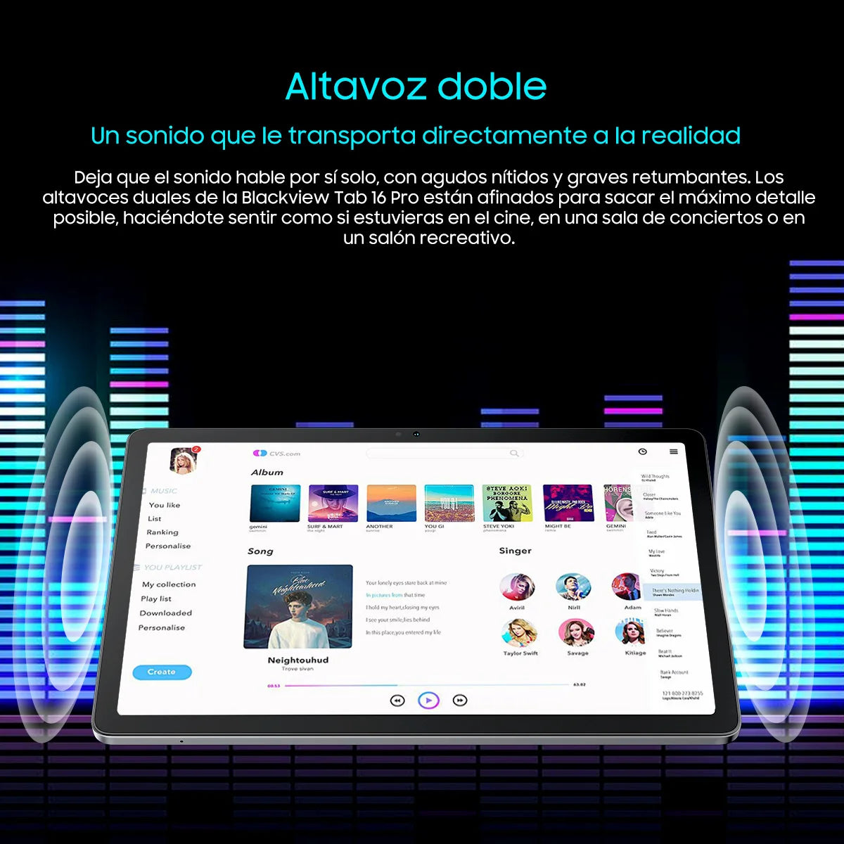 Blackview Android 14 Tab 16 Pro 11 Inch Touch Tablet 2K Screen 24GB +256GB 4G LTE+5G WiFi Gaming Tablets with Protective Shell.