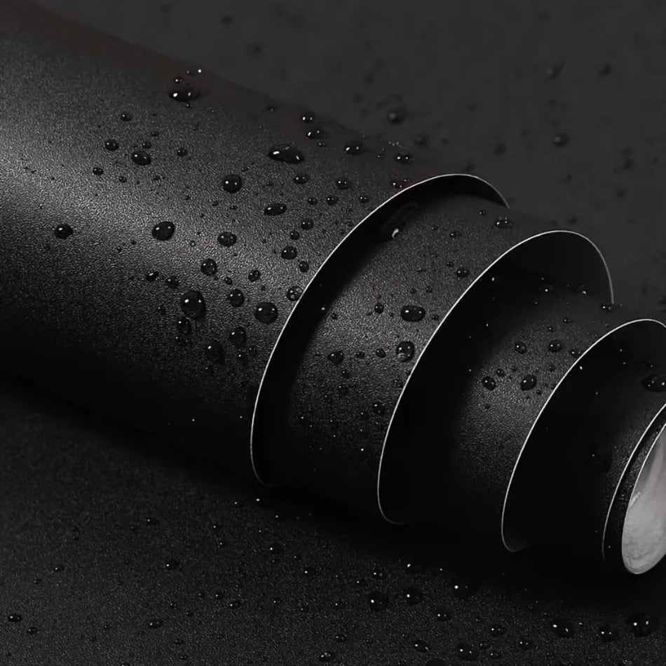 60 cm Vinyl-Tapete zum Abziehen und Aufkleben, mattschwarz, grau, weiß, abnehmbares, dickes Kontaktpapier für Wände, Küchen, Arbeitsplatten, Schränke