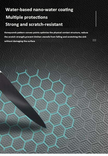 Whale sink kitchen single bowl nano black honeycomb LED digital display flying rain stainless steel large single bowl sink