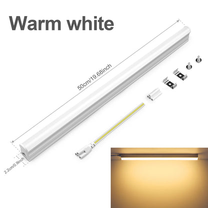No Flickering T5 LED Tube 15W 50CM LED Light Bulb AC110V-220V Bright Fluorescent Tube For Study Table Lamp Home Cabinet Lighting.