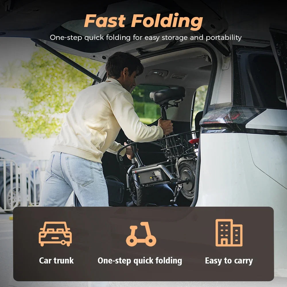 ISCOOTER F3 Electric scooter 1000W motor 48V13AH battery foldable electric scooter, adult electric scooter with seat 45 km/h.