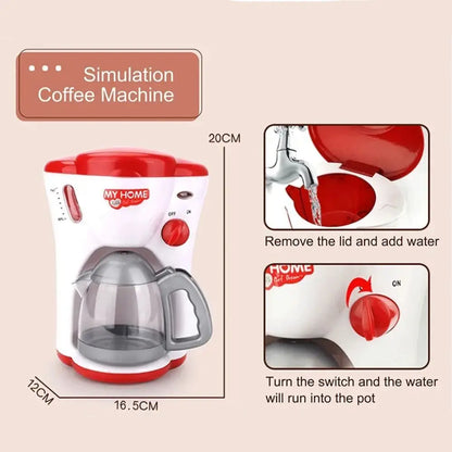 Kitchen Appliances Toys Toy Kitchen Set for Kids Play Kitchen Doll House Accessories Blender Coffee Maker Machine Mixer Toaster.