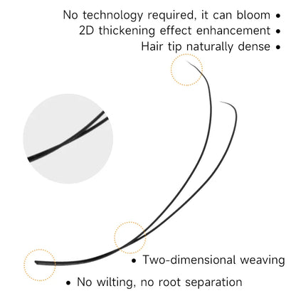 JASBLUE 2D Y Shape Eyelash Extensions Single Tip Y Premade Fans Y Lashes extensions Light Y Shape Eyelashes Lines.