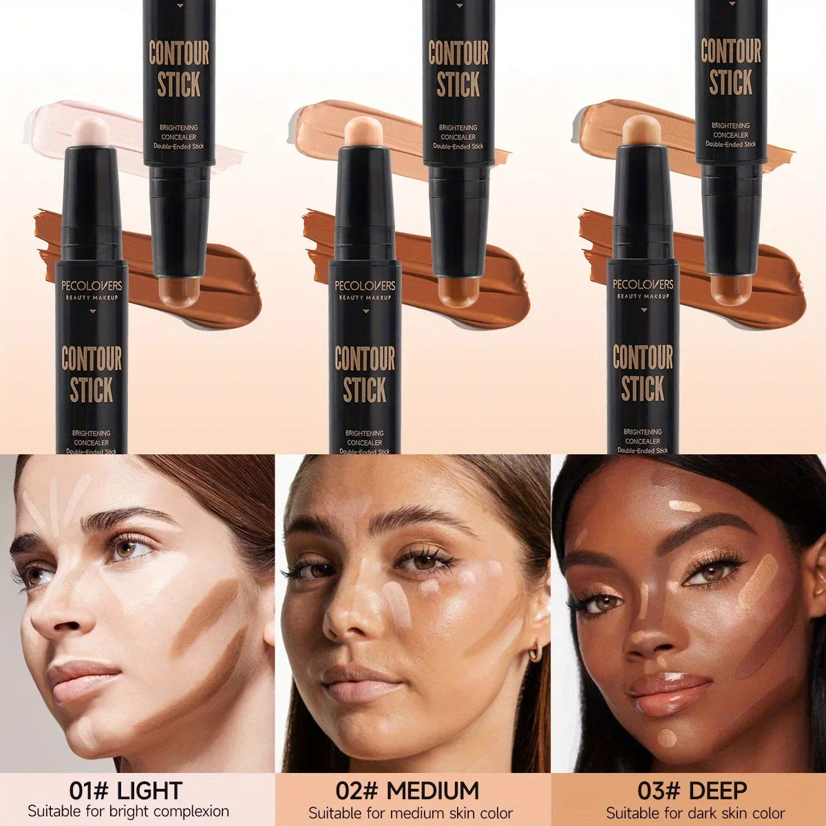Double Head Highlight Pen Face Make Up Liquid Waterproof Contouring Foundation Contour Makeup Concealer Stick Pencil Cosmetics.