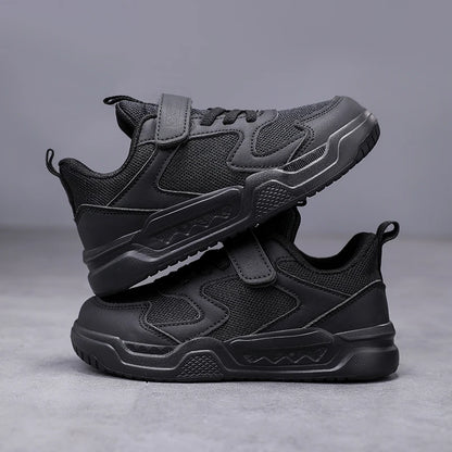 Black Kids Shoes Boys School Sneaker 4 To 12 Years Daily Walking Casual Sneaker Children Sports Shoes for Boy.
