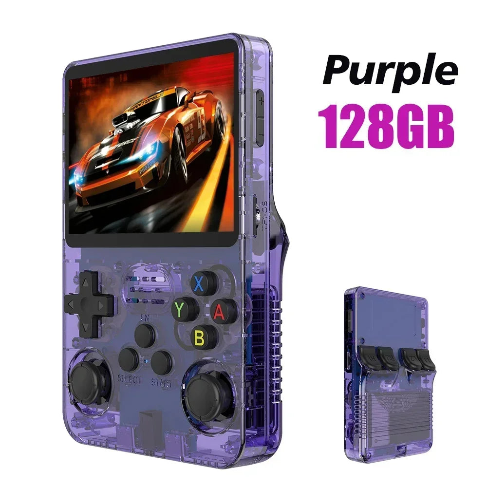 Open Source R36S Retro Handheld Video Game Console Linux System 3.5 Inch IPS Screen Portable Pocket Video Player 64GB 128G Games.