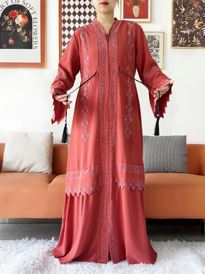 Laxury Design New Women Elegant Dress Chiffon Open Abaya Muslim Women Dress Islamic Clothing Cardigan Abaya Women Muslim Dress.