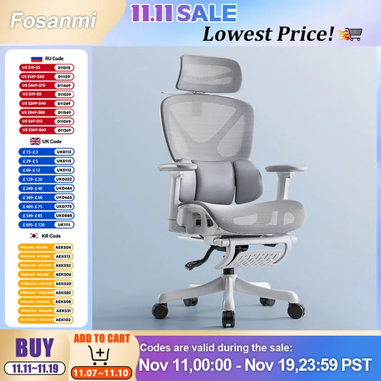 Gaming-Computerstuhl, ergonomischer Heimbürositz, 135-Grad-Backung mit Fußstütze, Lordosenstütze, höhenverstellbarer Sessel