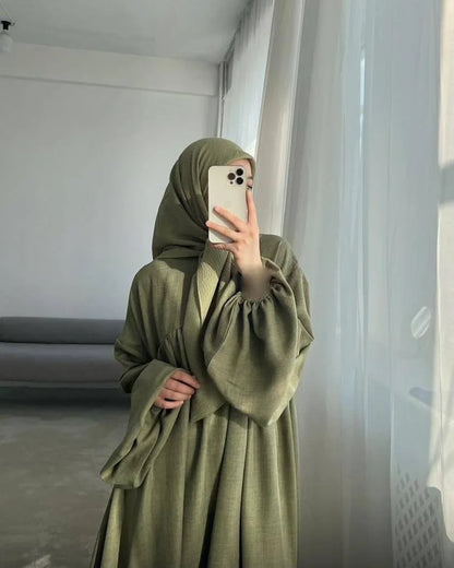 Modest Nursing Clothes for Muslim Women 2025 Elegant Arabic Muslim Dress Eid Dubai Plain Nursing Abaya Fashion Turkey Solid Robe.