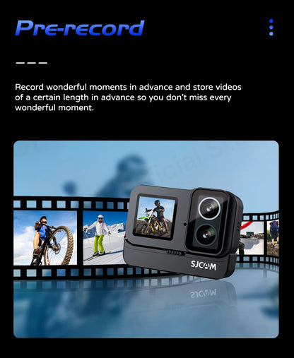 SJCAM SJ20 4K Anti-Shake Action Camera Dual Lens Waterproof 5G WiFi Touch Screen Motion Detection Multifunctional Sports Cam.