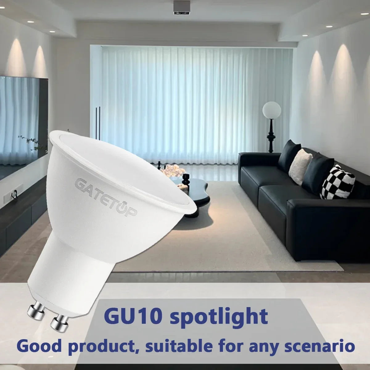 10er-Pack Focos Gu10 SpotlightLampara 220V LED-Glühbirne Großhandel 9W Weiß Warm 3000k 6000K geeignet für gewerbliche Gebäude zu Hause.
