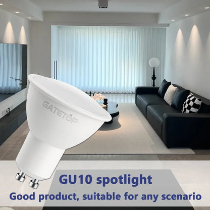 10er-Pack Focos Gu10 SpotlightLampara 220V LED-Glühbirne Großhandel 9W Weiß Warm 3000k 6000K geeignet für gewerbliche Gebäude zu Hause.