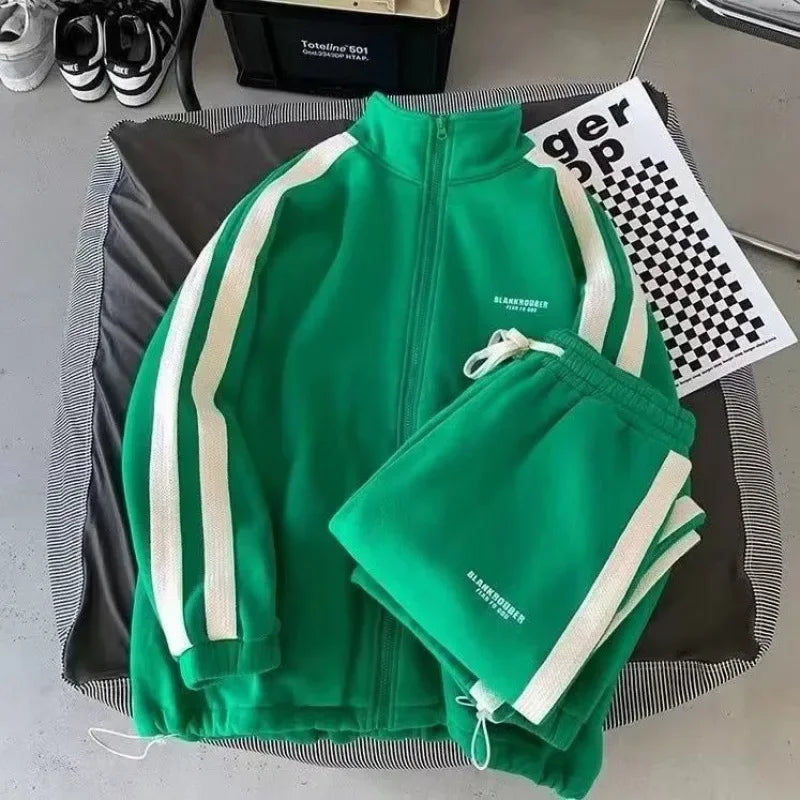 Autumn Sweatshirt Suit High-End Feel Trendy Casual Sports Men's Wear Full Set Matching Trendy Male Outfit.