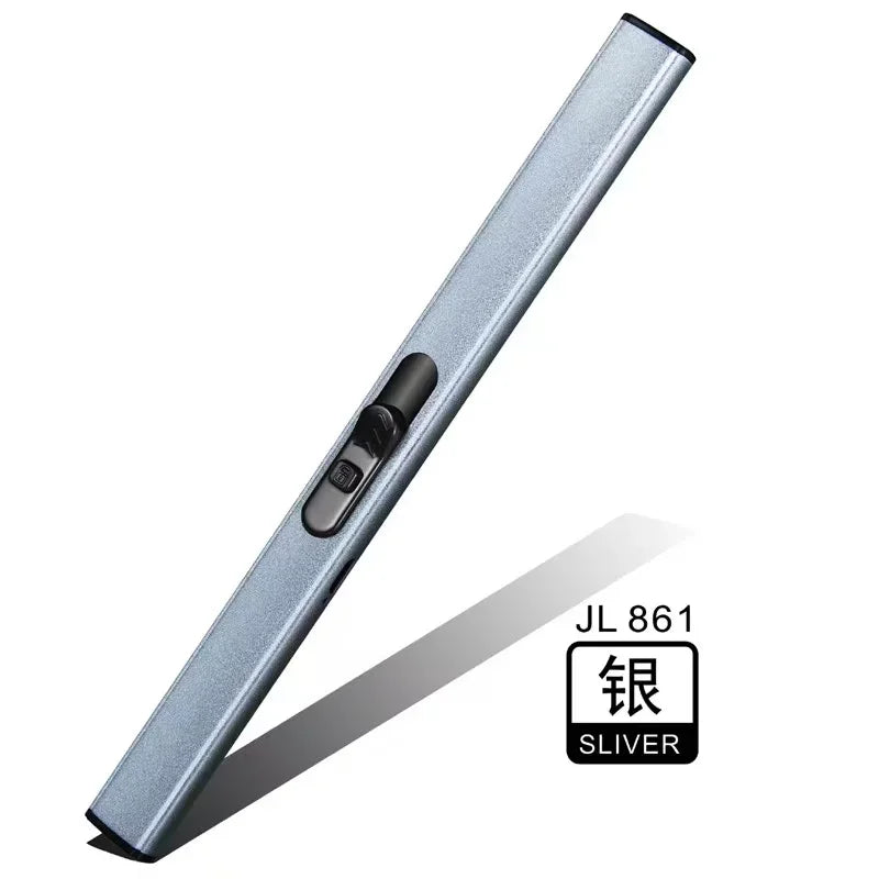 2024 Outdoor Barbecue USB Arc Lighter Rechargeable Long Kitchen Gas Stove Lighter Windproof Plasma Arc Flameless Lighter.