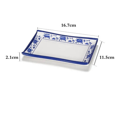 1pc Food Grade Plastic Dinner Plates Chinese Melamine Plastic Is Not Easy To Break Rectangular Plate Restaurant Kitchen Supplies.
