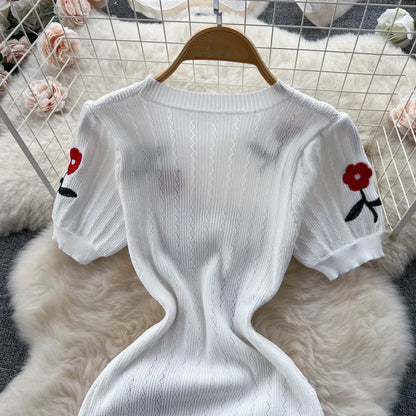 Häkeln kleider stricken aus geschnittenes kleid jurk dames strand kleider für frauen 2023 kurz ärmel ige weibliche vestidos mujer maxi langes kleid.