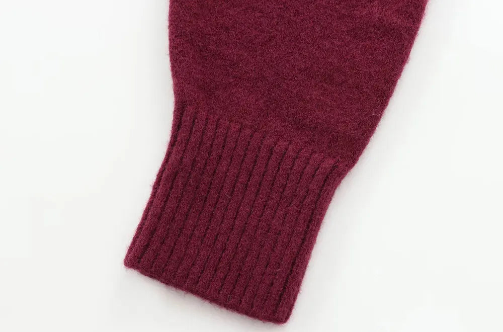 TRZA-Damen Soft Touch Übergroßer Strickpullover, O-Ausschnitt, lange Ärmel, weibliche Pullover, schicke Tops, Mode