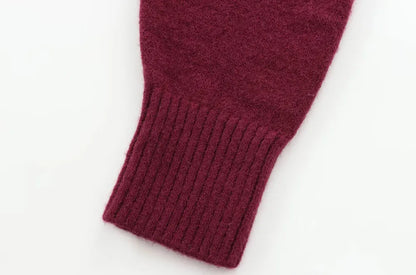 TRZA-Damen Soft Touch Übergroßer Strickpullover, O-Ausschnitt, lange Ärmel, weibliche Pullover, schicke Tops, Mode