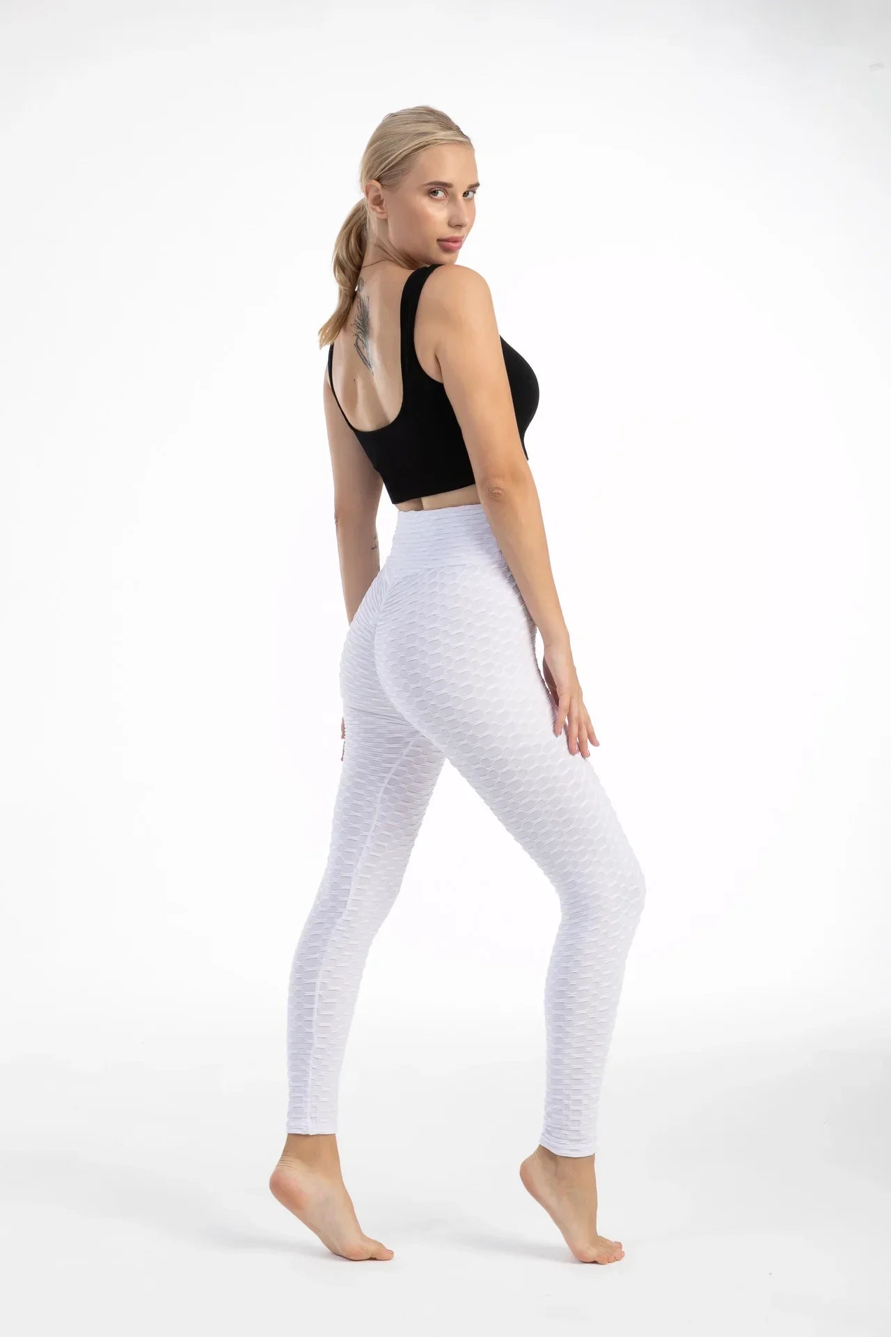 Female Seamless Elastic Bubble Pants Sexy Slim Tights Outdoor Jogging Walking High Waist Hip Liftting Fashion Yoga Leggings