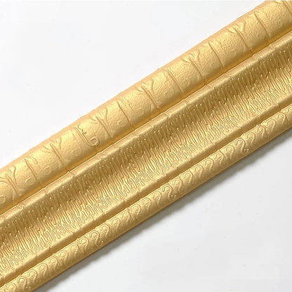 Decorative waterproof and mildew proof 2.3m skirting board 3D pattern self-adhesive wallpaper living room wall sticker