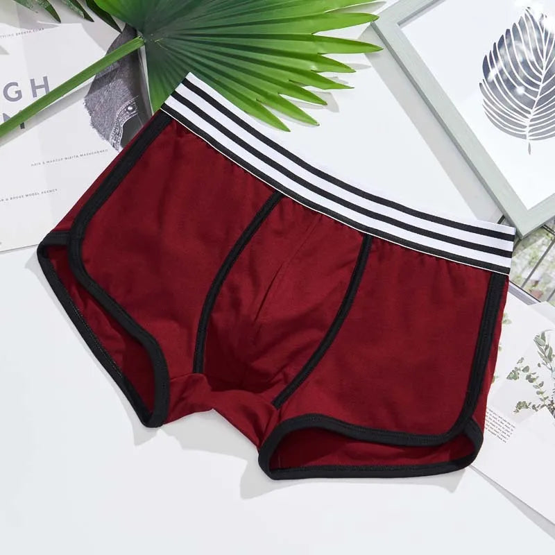 Männer weiche Unterhose Trunks Baumwolle hochwertige Unterwäsche u konvexe Tasche Höschen Cueca mittlere Taille atmungsaktive Boxershorts homme