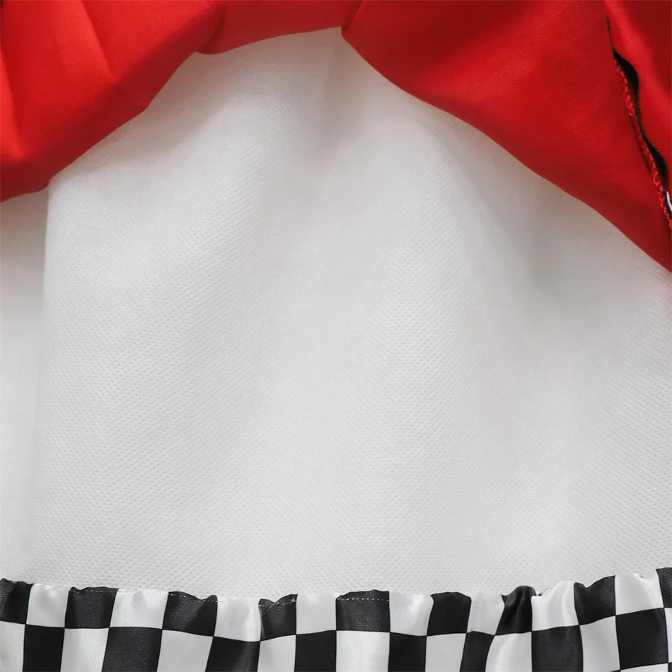 Kind Königin Der Herzen Rolle Spielen Prinzessin Kleid Alice Poker Cosplay Kostüm Mädchen Halloween Bühne Leistung Geburtstag Party Kleidung.