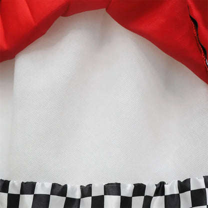 Kind Königin Der Herzen Rolle Spielen Prinzessin Kleid Alice Poker Cosplay Kostüm Mädchen Halloween Bühne Leistung Geburtstag Party Kleidung.