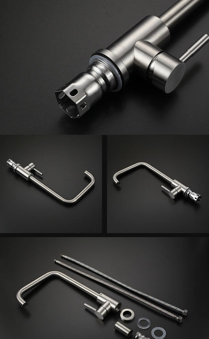 Black Kitchen Faucet Stainless Steel Kitchen Mixer Single Handle Single Hole Kitchen Faucet Brushed Nickle Mixer Sink Tap