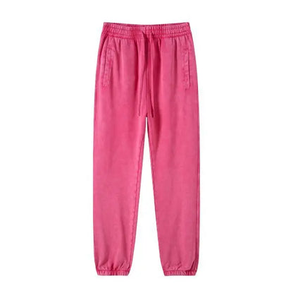 Vier Jahreszeiten Neue Mode Für Männer Casual Trendy Amerikanischen Gewaschen Gewachst Lose Einfarbig Hosen Gerade Jogger Hosen Männliche Hosen