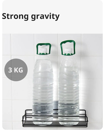 Badezimmer-Metallregale ohne Bohren, Badezimmer-Organizer, Reinigungsmittel, Organizer, Küchenbedarf, Aufbewahrung, Badezimmer-Zubehör