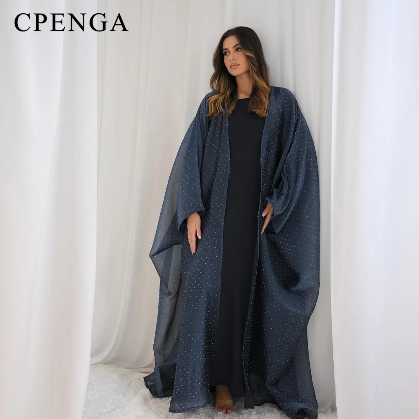 Middle Eastern Islamic Three-Piece Clothing for Women Ramadan Muslim Modest Abaya Dress with Hijab 2025 New Turkey Kaftan Robe.