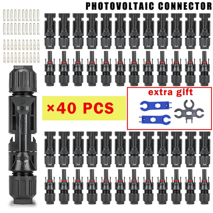 400/200/100/40/20/10 Pcs Photovoltaic Solar Connector 1000V30A Wholesale Panel Connectors Kit for PV/MC Cable 2.5/4/6mm².