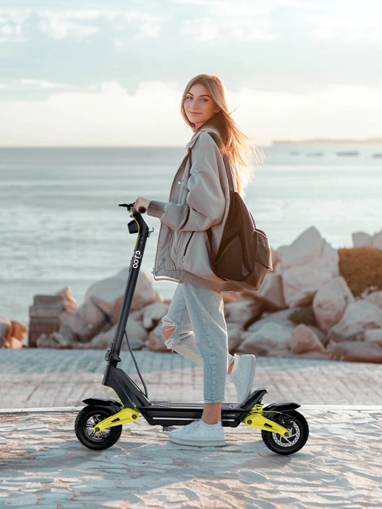 OOTD S10 Electric Scooter 1400W Motor 48V20AH Battery City Off-Road Electric Scooter Adult 10 Inch Foldable Electric Scooter.