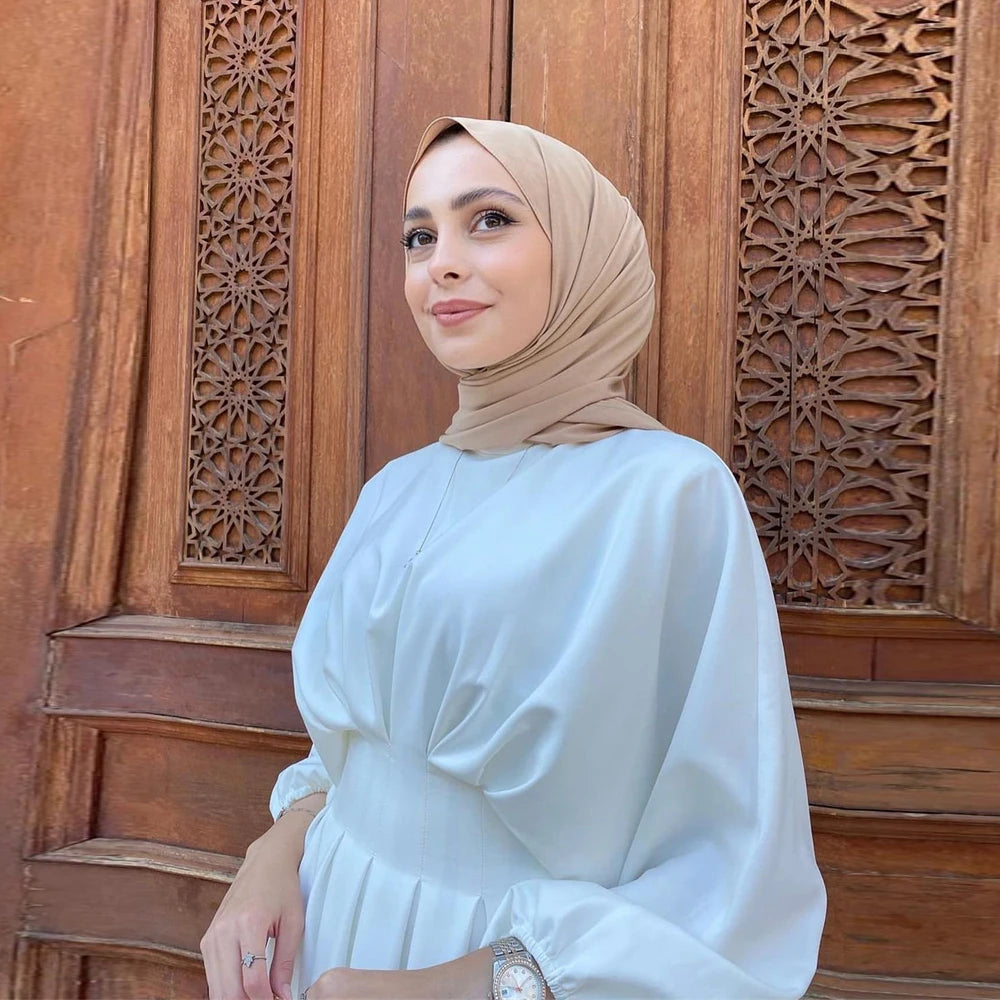 Ramadan Linen Abaya Dubai Turkey Islam Muslim Modest Dress Kaftan Prayer Clothes For Women Kebaya Robe Arabe Femme Musulmane.