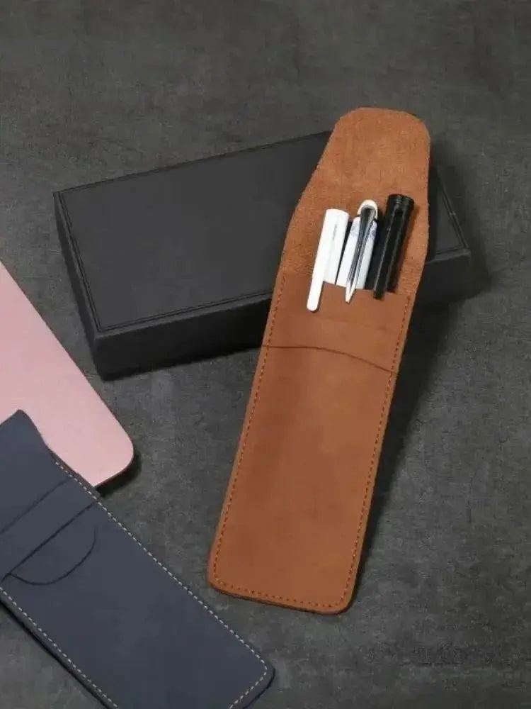 Vintage-Leder-Federmäppchen, Mini-Schutz-Federmäppchen, einfaches, leichtes Federmäppchen mit großem Fassungsvermögen, perfekt für mich.