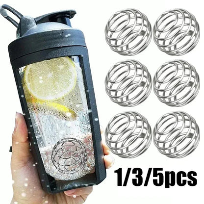 1/3/5PCS Stainless Steel Shaker Balls Whisk Protein Mixing Mixer Ball Bar Drink Gadgets for Fitness Sports Shaker Cup Bottle.