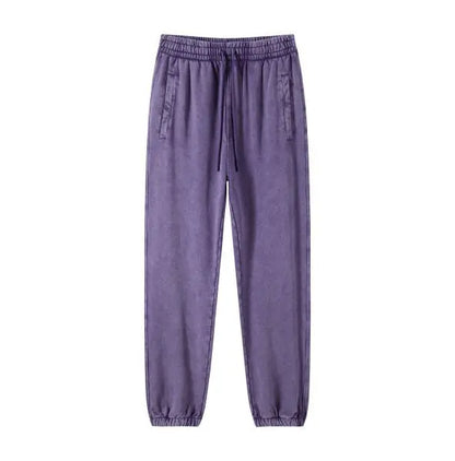 Vier Jahreszeiten Neue Mode Für Männer Casual Trendy Amerikanischen Gewaschen Gewachst Lose Einfarbig Hosen Gerade Jogger Hosen Männliche Hosen