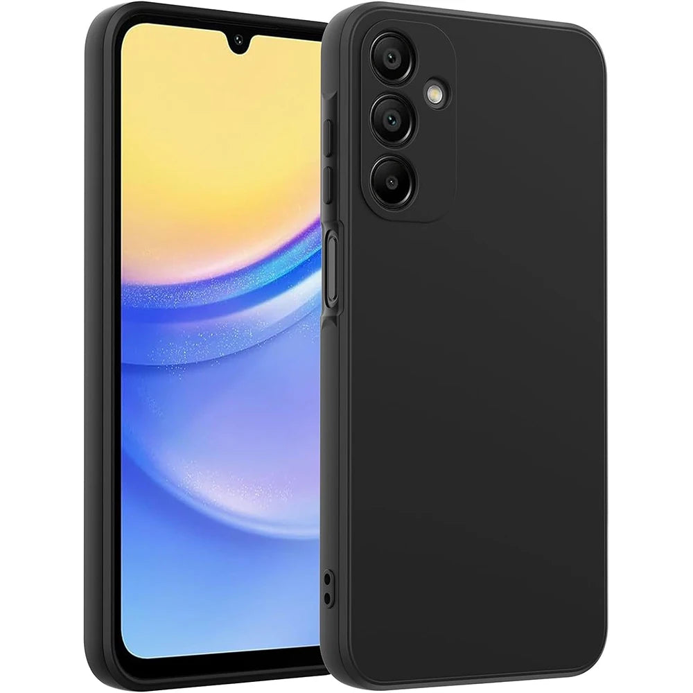 Ultra Thin Matte Soft Silicone Case For Samsung Galaxy S25 S24 S23 S22 S21 FE Plus Ultra A06 A16 A26 A36 A56 Black Cover Bumper.