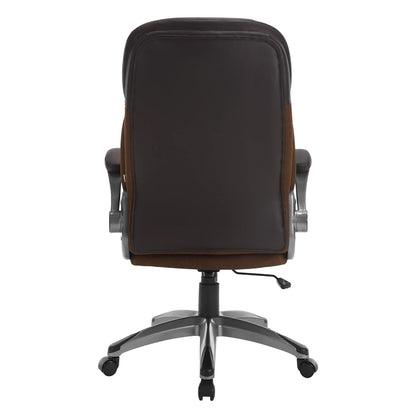 WOLTU Ergonomischer Büro-Computerstuhl mit hoher Rückenlehne, höhenverstellbarem, gepolstertem Sitz, Chefsessel aus Kunstleder