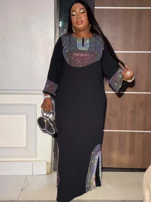 Abayas For Women Dubai Luxury 2025 African Muslim Fashion Dress Caftan Marocain Evening Party Dresses Boubou Robe Djellaba Femme.