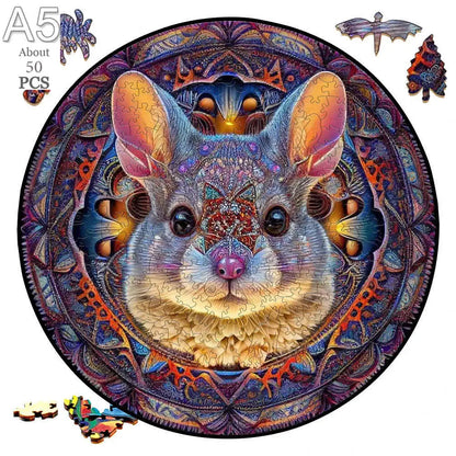 Giraffe Wooden Animal Puzzle Medium Difficulty Wood Jigsaws for Kids Adults Dragonfly Jigsaw Interesting Intelligent Toys