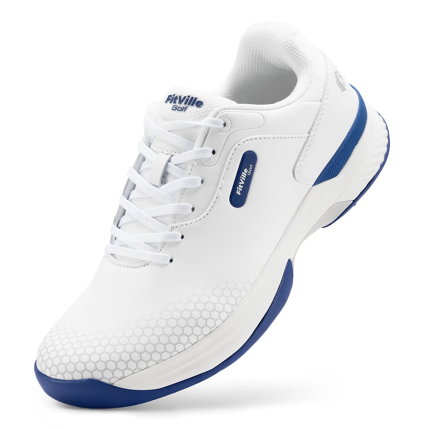 FitVille wide men's golf shoes non-slip wear-resistant comfortable pickleball sports shoes suitable for swollen feet relieve toe.