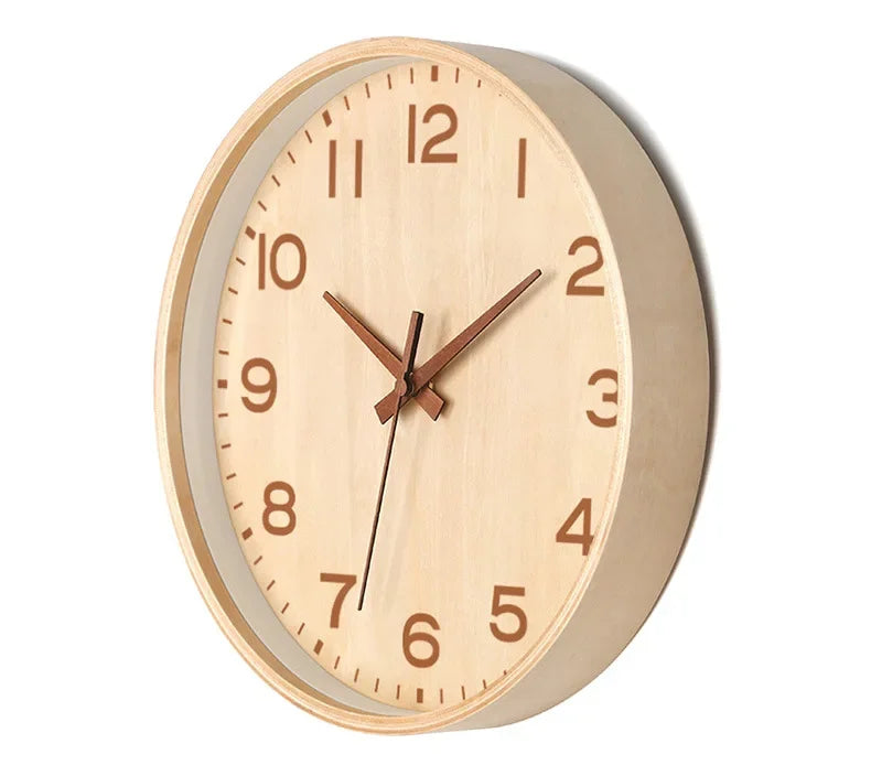 Wanduhr Wohnzimmer Zuhause Wandbehang Massivholz moderne einfache Uhr mittelalterliche Uhr Log Schlafzimmer Dekoration