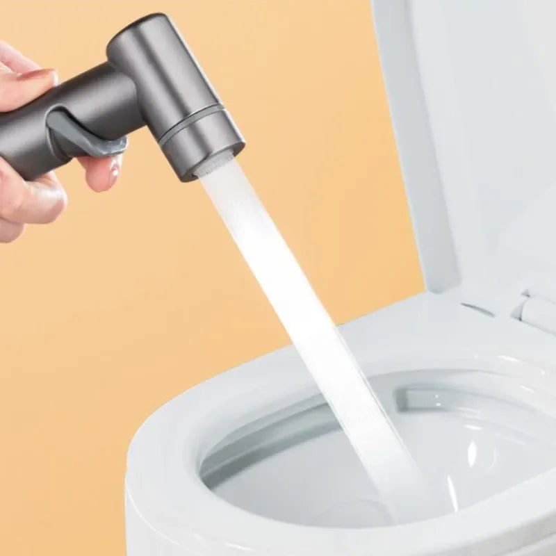 Handheld Bidet Sprayer for Toilet 1-In-2-Out Dual Control Valve Mini Gun gray Dual Control Faucet Hand Shower Bidet for Toilet