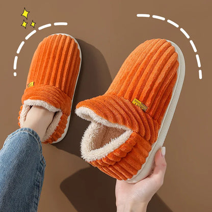 Litfun Warm Plush Fur Slippers For Women Men Winter Indoor Fluffy Warm Fuzzy House Slippers Outdoor Fuzzy Soft Furry Slippers