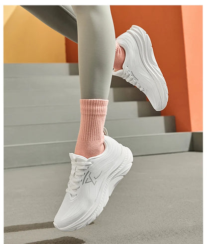 Xtep 299 Leather Running Streamline For Women 2024 Winter Running Shoes Leisure Training Sneaker(Suggest 1 size up) 876418110021.