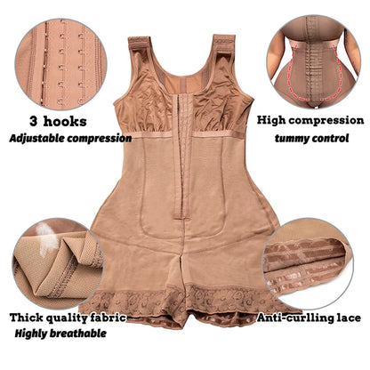 Girdles Shapers Fajas Colombian Corset Sculpting Body Sheath Slimming Bodysuit Tummy Reducing Shapewear Post Surgery Garment.